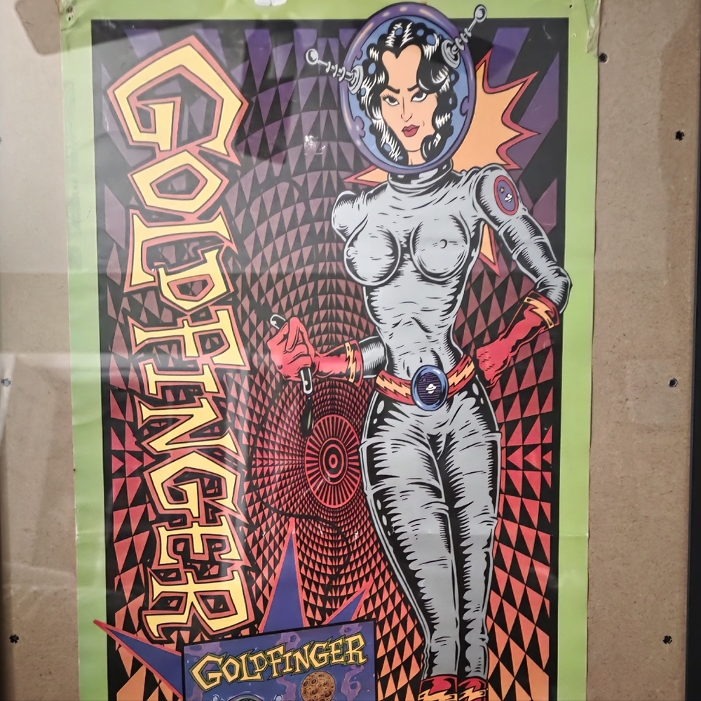 Goldfinger Retro Art Poster - Vibrant Multicolor Design